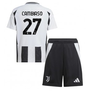 Juventus Andrea Cambiaso #27 Domaci Dres za Dječji 2024-25 Kratak Rukavima (+ kratke hlače)